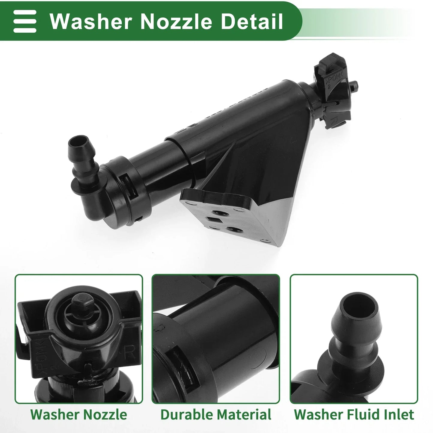 Front Passenger Side Headlight Washer Nozzle for Hyundai Santa Fe (2013-2018)
