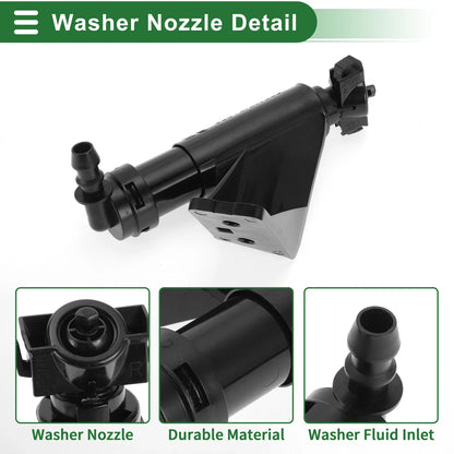 Front Passenger Side Headlight Washer Nozzle for Hyundai Santa Fe (2013-2018)