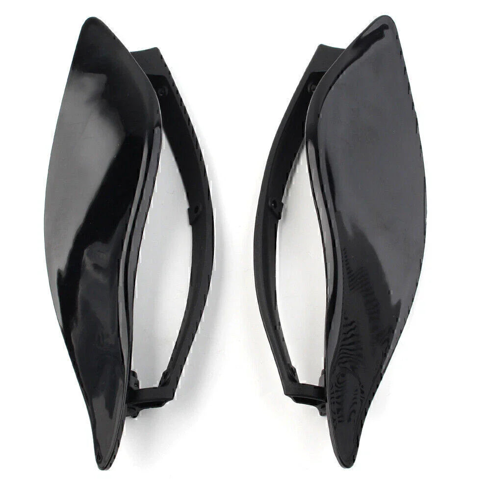 Black Adjustable Fairing Air Deflectors for Harley Batwing Street Glide