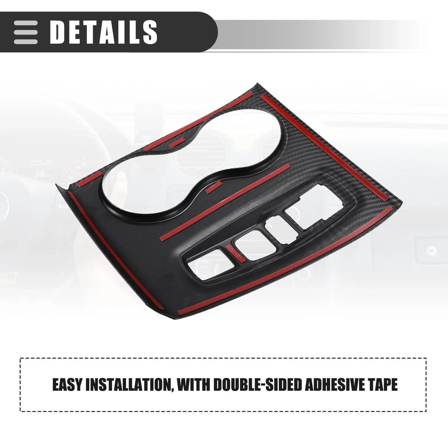 Central Control Gear Shift Panel Cup Holder Cover for Honda Ridgeline (2020-2023)