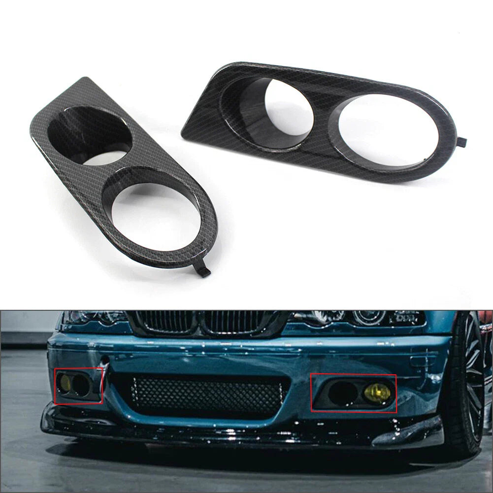 Carbon Fiber Front Fog Light Covers for BMW E46 M3 (2001-2006)
