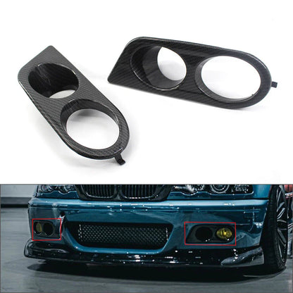 Carbon Fiber Front Fog Light Covers for BMW E46 M3 (2001-2006)