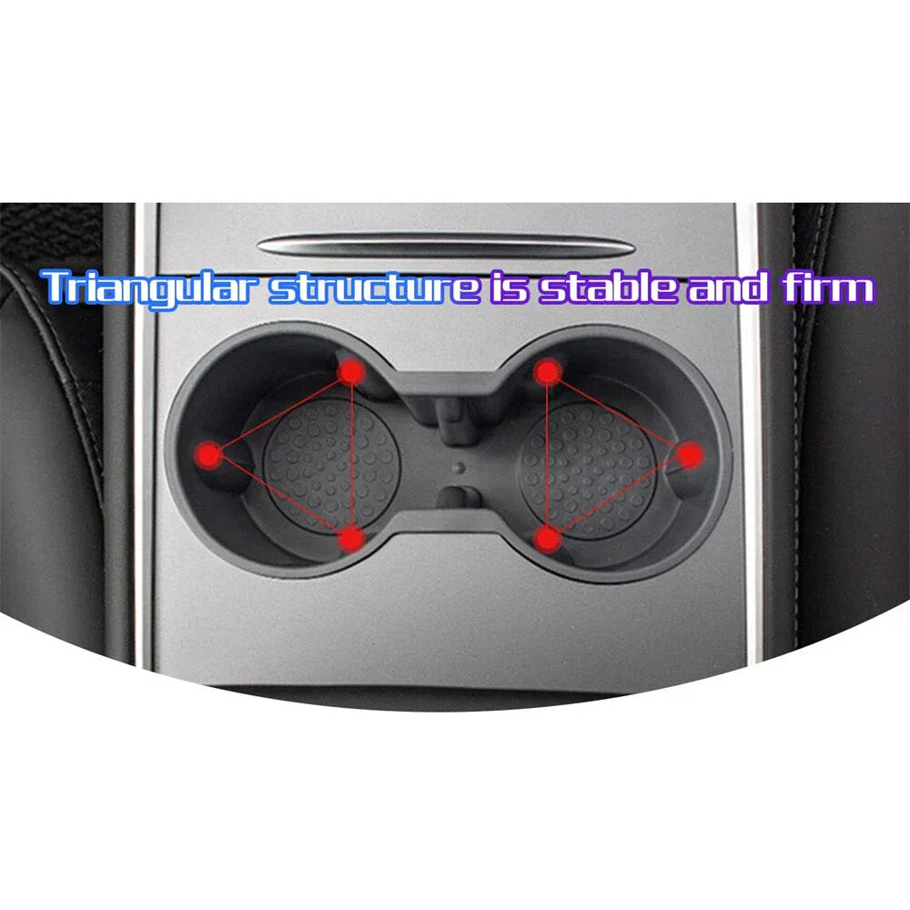 Dual Cup Holder Insert for Tesla Model 3 Y (2017-2024)