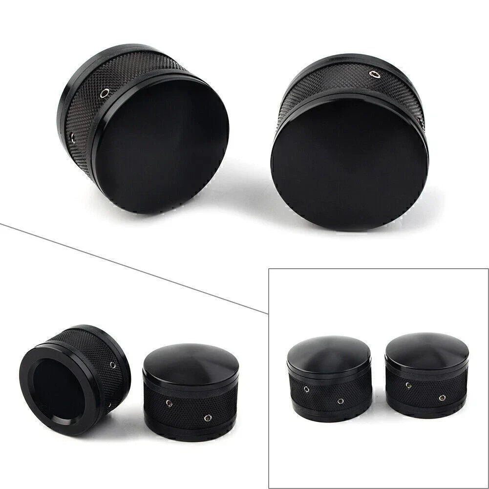 CNC Front Axle Nut Cover Caps for Harley Sportster Softail Road King