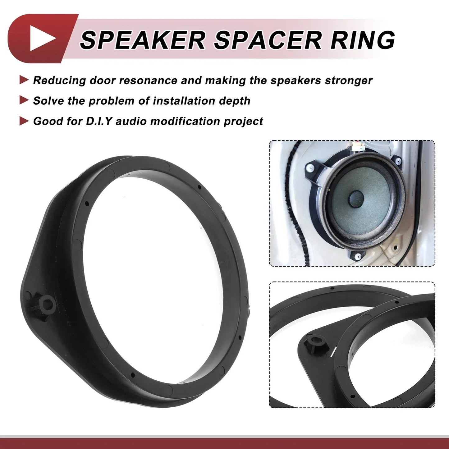 6.5" Speaker Spacer Ring Adaptor for Chevrolet Colorado (2015-2020) - 2 Set