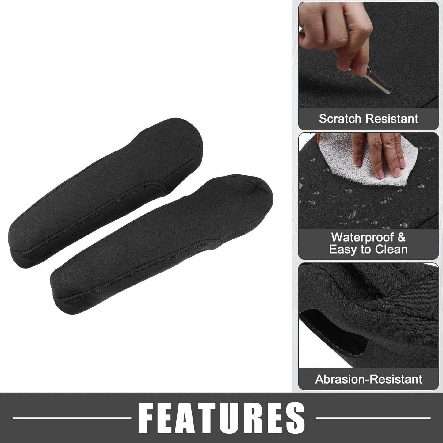 Car Armrest Covers for Honda Odyssey (2012-2017) - 1 Pair, Black
