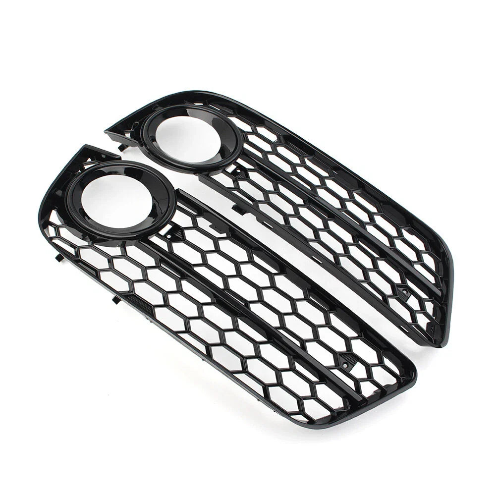 Honeycomb Mesh Fog Light Grille Covers for Audi A5 (2008-2011)