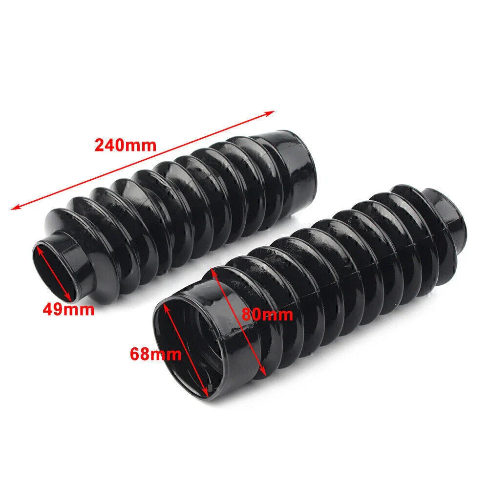 49mm Front Fork Gaiters Boots for Harley Dyna