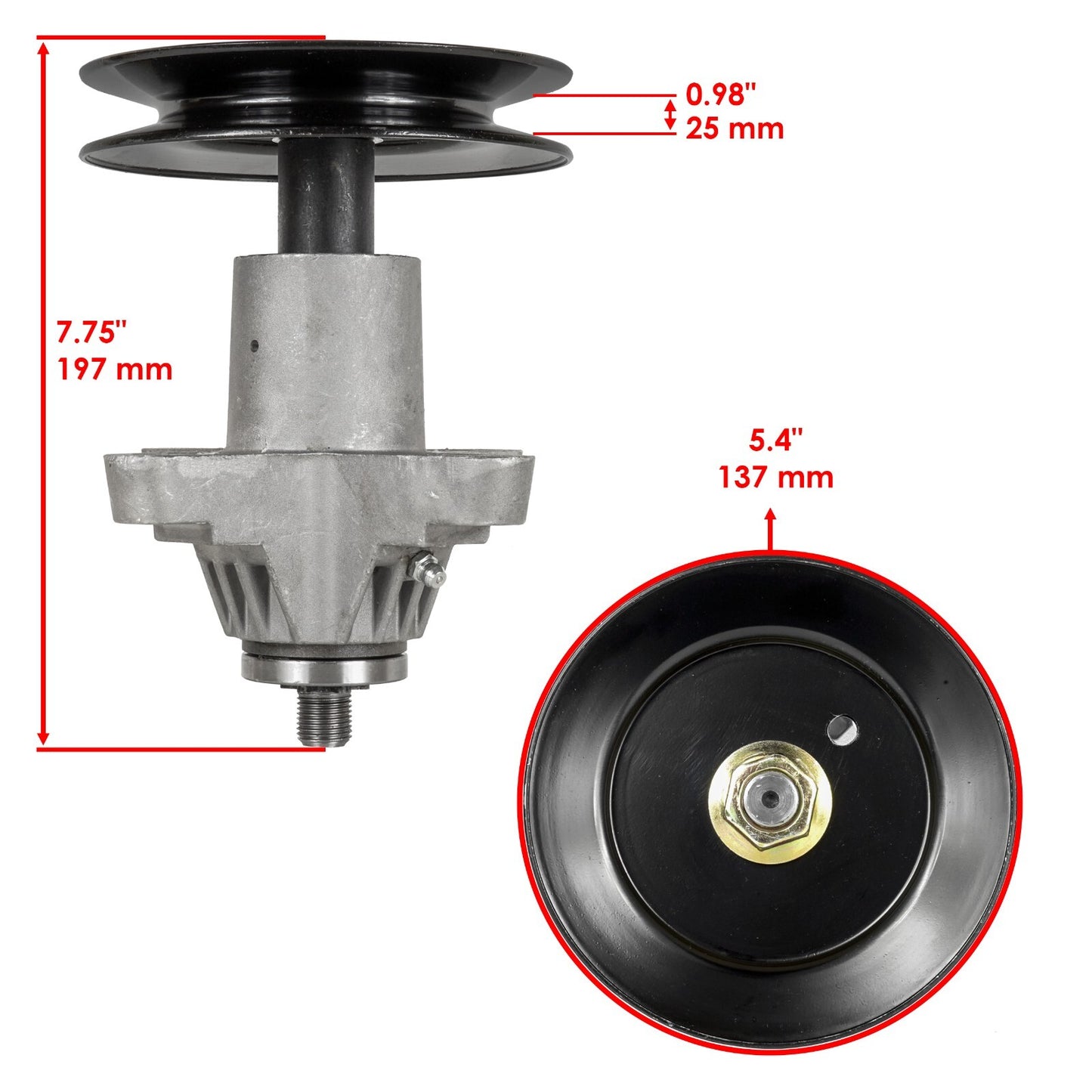 Deck Spindle Blade Pulley Belt Replacement for Cub Cadet GT1554 LGT1054 (54")