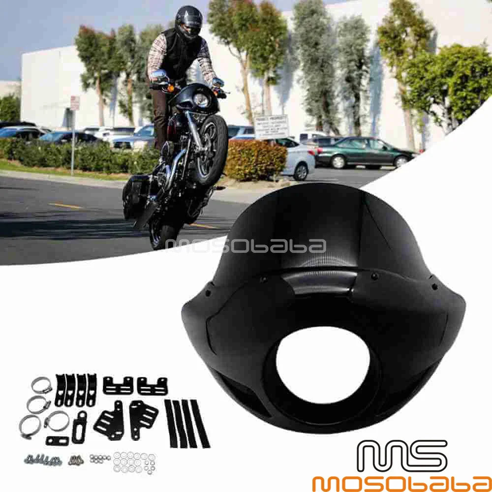 Aggressive Cruiser Style Headlight Fairing Windshield for Harley (35-49mm)
