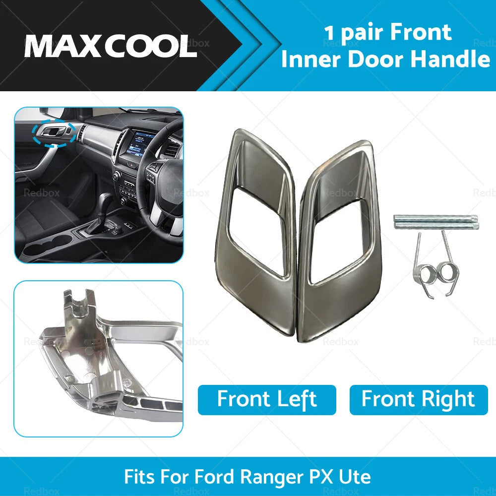 Front Inner Door Handles Dark Chrome for Ford Ranger PX (2011-2023)