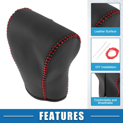 Gear Shifting Knob Cover for Hyundai Tucson 2006-2013 - Automatic Trim Black Red
