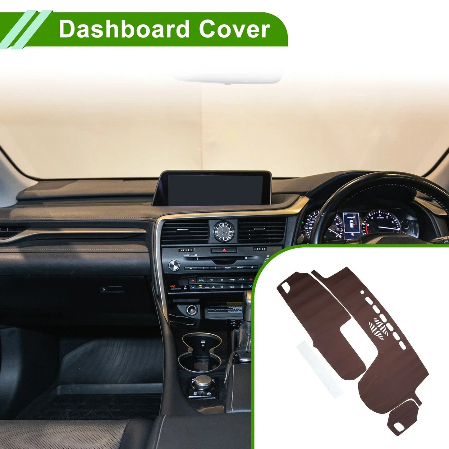 Dashboard Cover Mat for Lexus RX350 (2016-2019) - Brown Dash Carpet