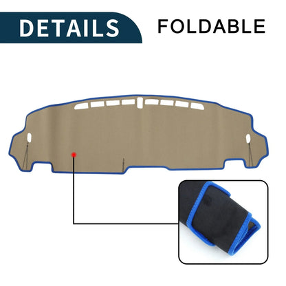 Dashboard Cover Mat for Honda N-BOX/N-BOX Custom JF5/JF6 Black Blue (2011-2023)