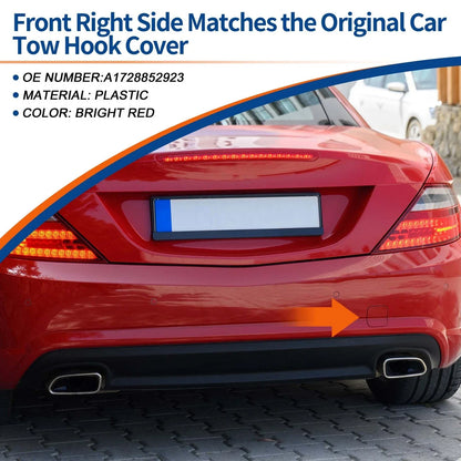 Rear Bumper Tow Hook Cover for Mercedes-Benz SLK W172 (2004-2011) Bright Red