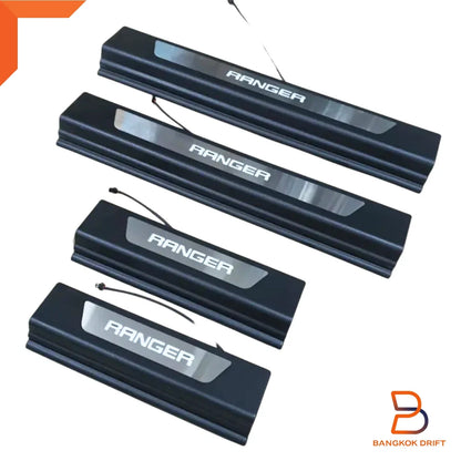 Blue LED Door Sill Scuff Plate for Ford Ranger PX1 PX2 PX3 (2012-2022)