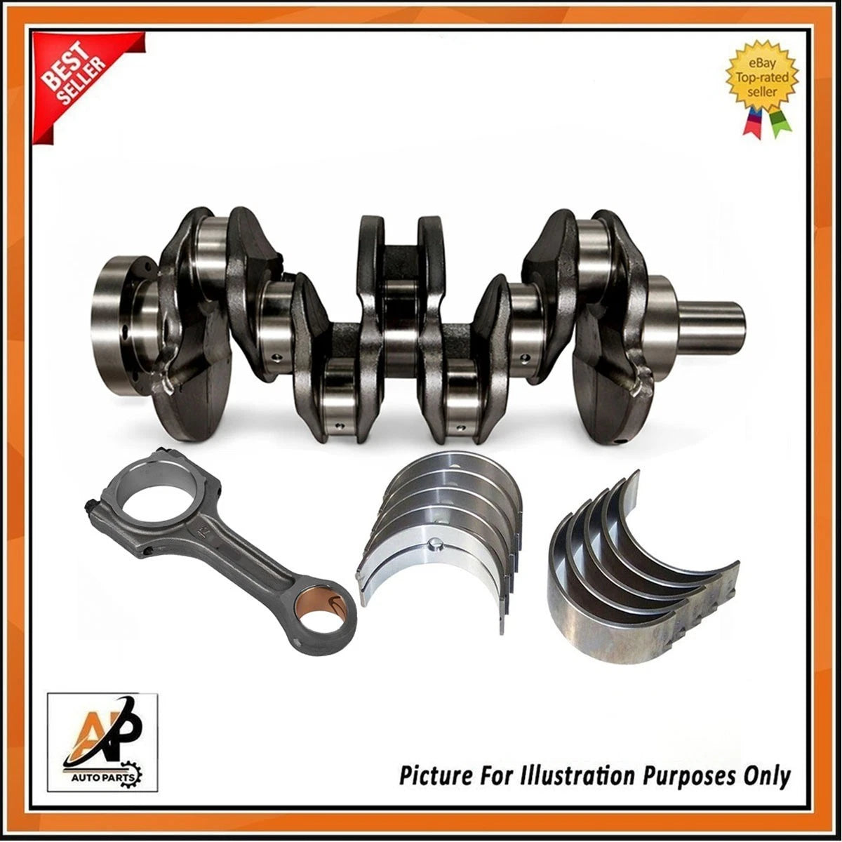 Crankshaft With Bearings and Conrod for Ford Transit 2.0 EcoBlue (2014–2023)