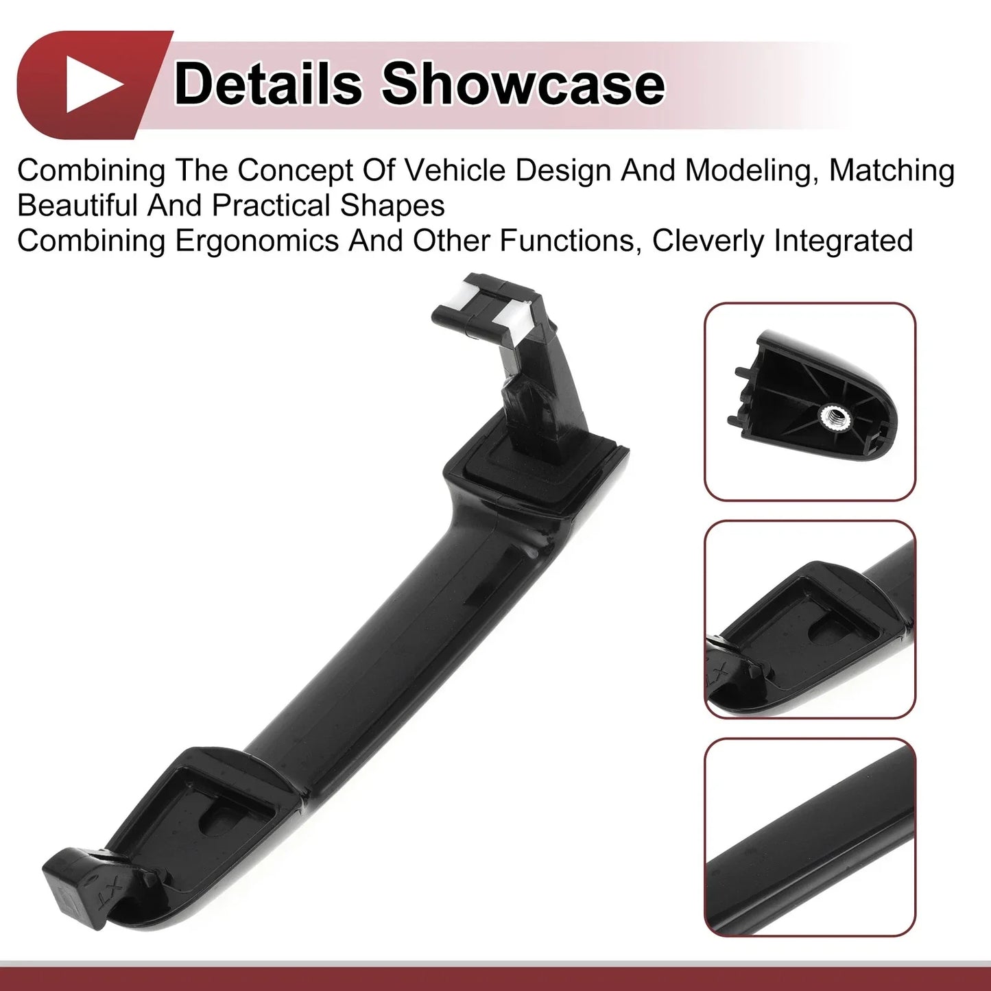 Car Door Handles Grip for Hyundai Sonata 2005-2010 (2 x Black)
