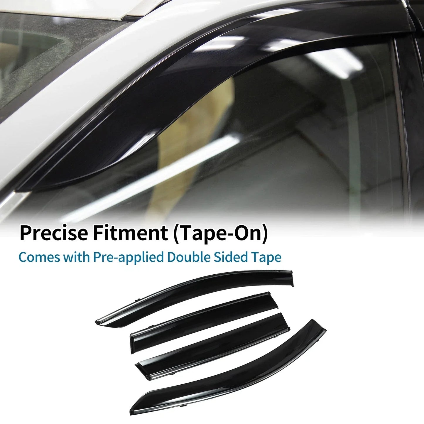 Window Deflectors for Honda CR-V 2017 Side Window Vent Visors Black 1 Set
