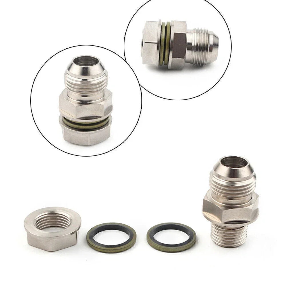 Turbo Oil Pan 10AN Drain Plug Adapter Fitting for Car (No Weld)
