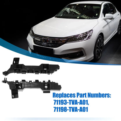 Front Bumper Bracket for Honda Accord (2018) - Plastic Black, 1 Pair