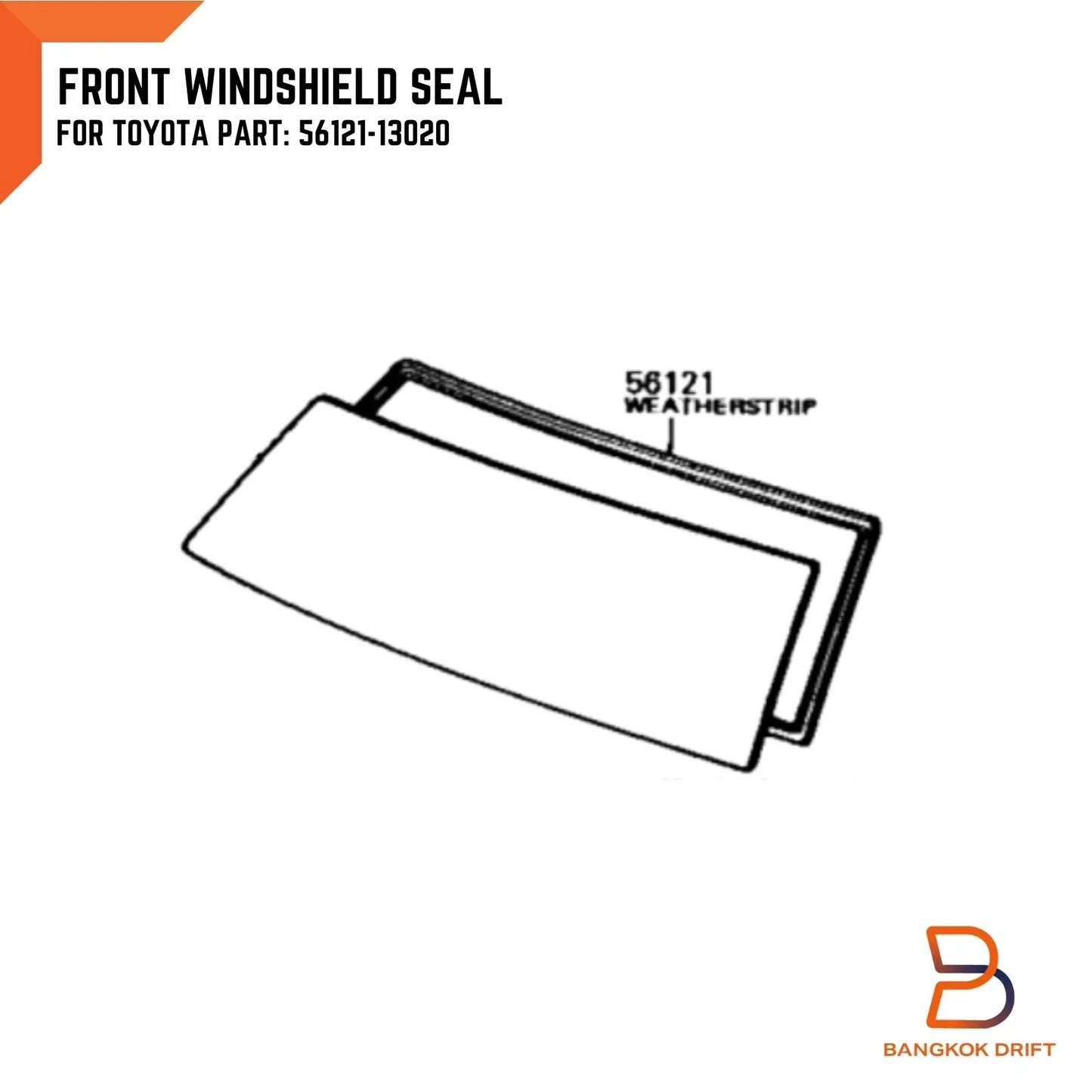 Front Windshield Weatherstrip Seal for Toyota Corolla (1974-1979)