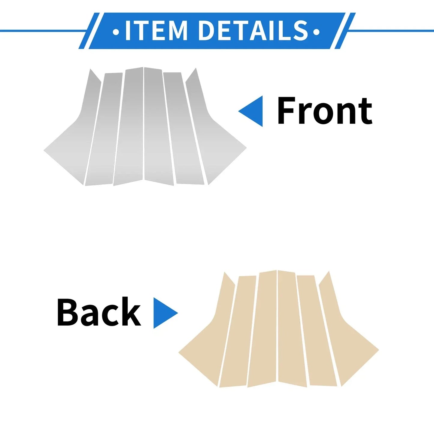 6 Pcs Door Pillar Window Trim for Hyundai Tucson (2021-2023) Silver Tone