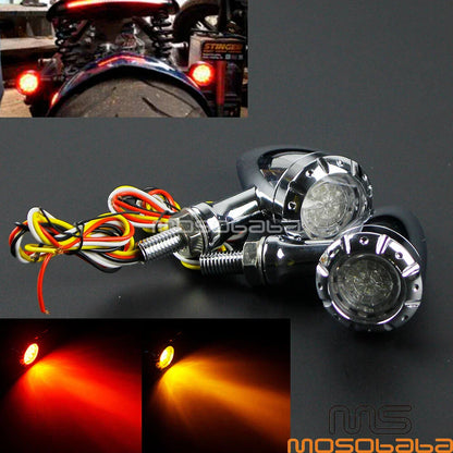 LED Rear Turn Signal Light for Harley Chopper Cruiser 10mm 12V