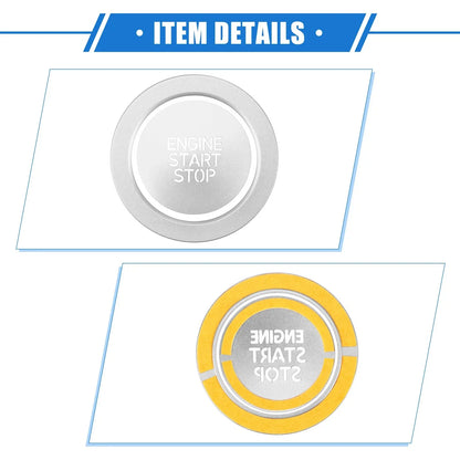 Engine Start Stop Button Cover Kit for Hyundai Sonata (2020-2023) Silver Tone
