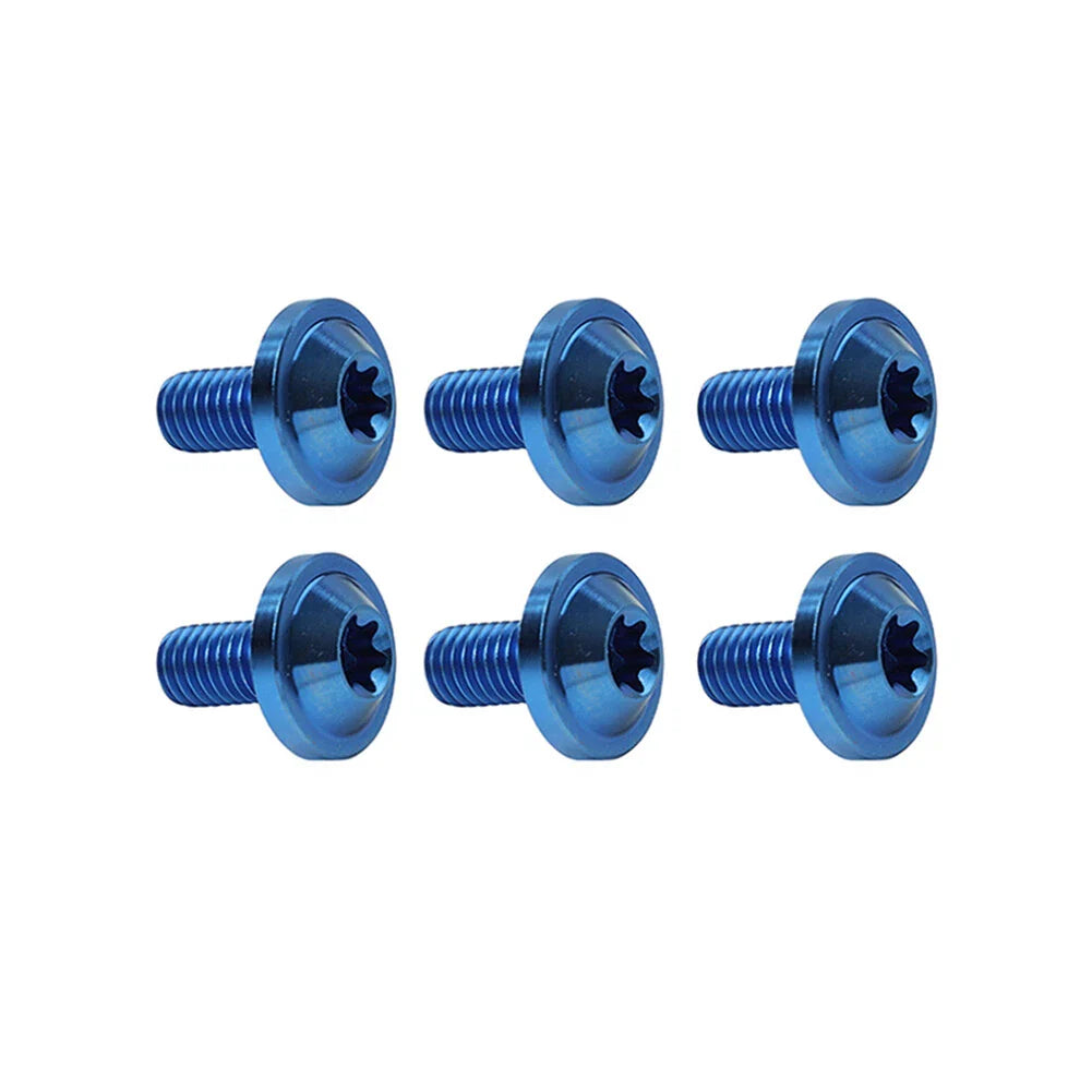 6pcs Blue M6x25mm Torx Head Screws for Bike Motor