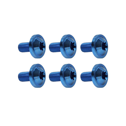 6pcs Blue M6x25mm Torx Head Screws for Bike Motor