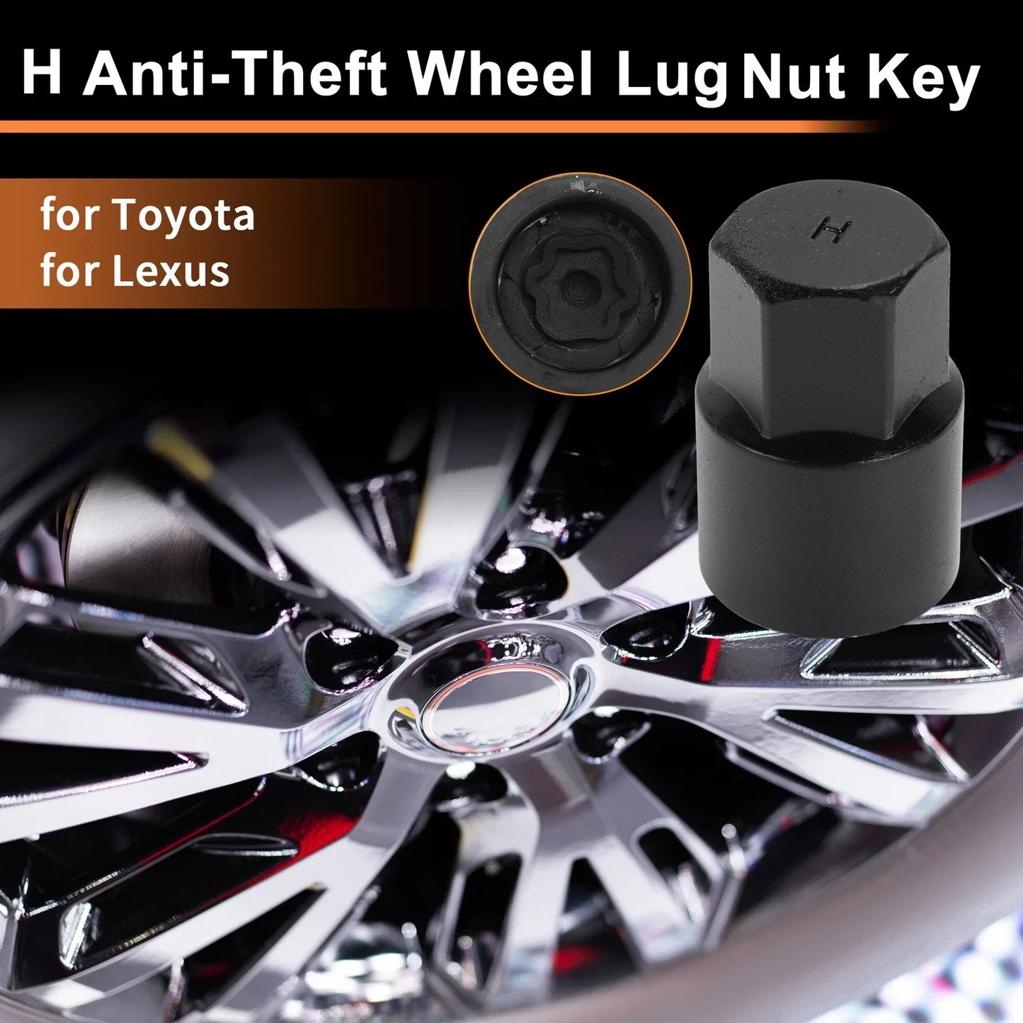 Wheel Lock Lug Nut Key Socket Tool for Toyota Lexus