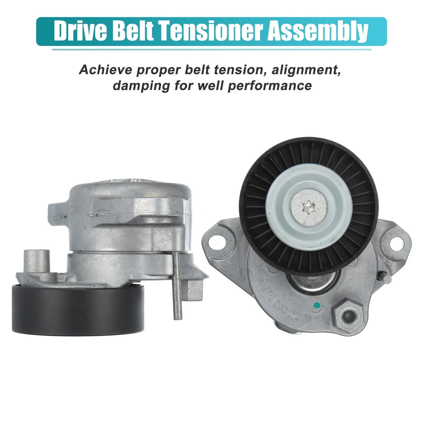 Accessory Drive Belt Tensioner with 3 Pulleys for Mercedes-Benz (2005-2015)
