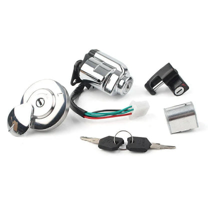 Ignition Switch Fuel Gas Cap Seat Lock Key Set for Honda VT600 Shadow (88-08)