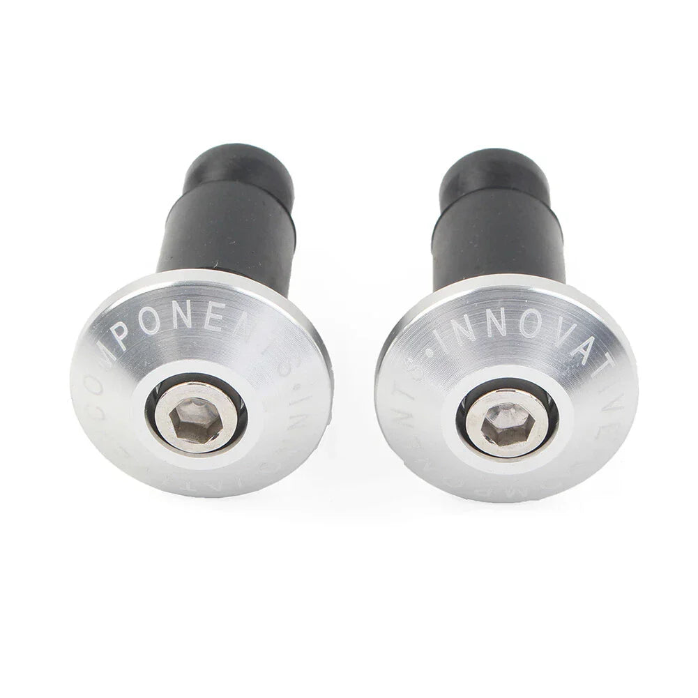 7/8" Handlebar End Weights Grips Cap Plugs for Dirt Bike Motor Silver