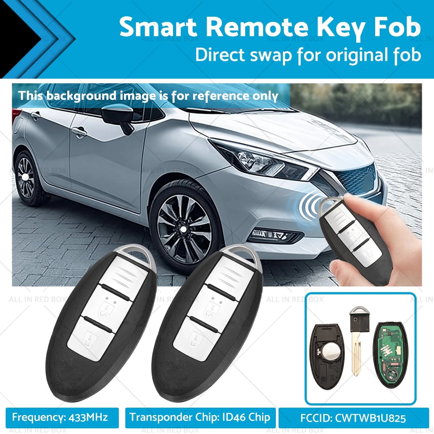 Smart Remote Key Fob for Nissan Juke F15, Note E12, NP300 (2010-2023)