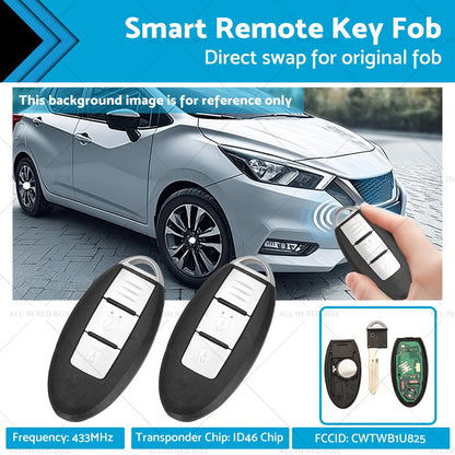Smart Remote Key Fob for Nissan Juke F15, Note E12, NP300 (2010-2023)