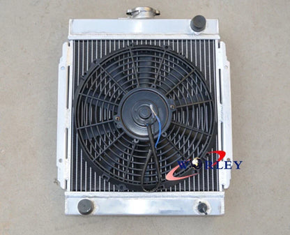 3 Core Aluminum Radiator + Fan for Datsun 1200 (1970-1976)