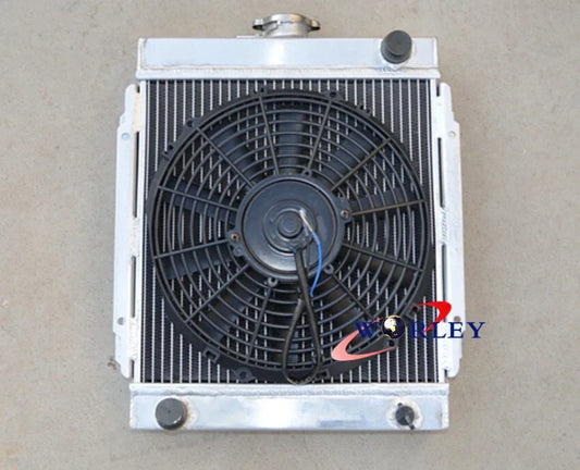 3 Core Aluminum Radiator + Fan for Datsun 1200 (1970-1976)