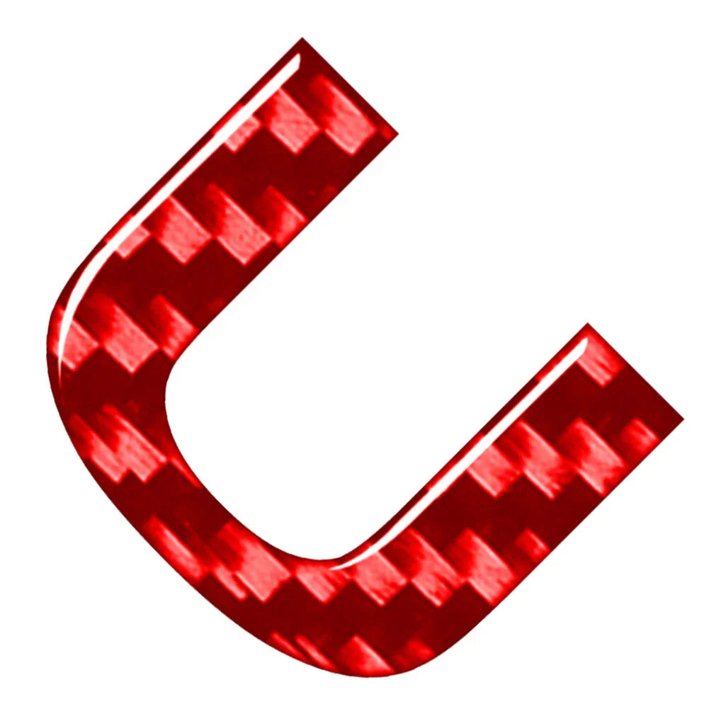 Carbon Red Alphabet Letter Decals Stickers for Car Badge Emblem