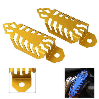 Universal Fork Dust Shock Absorber Spring Covers for ATV Off Road Gold