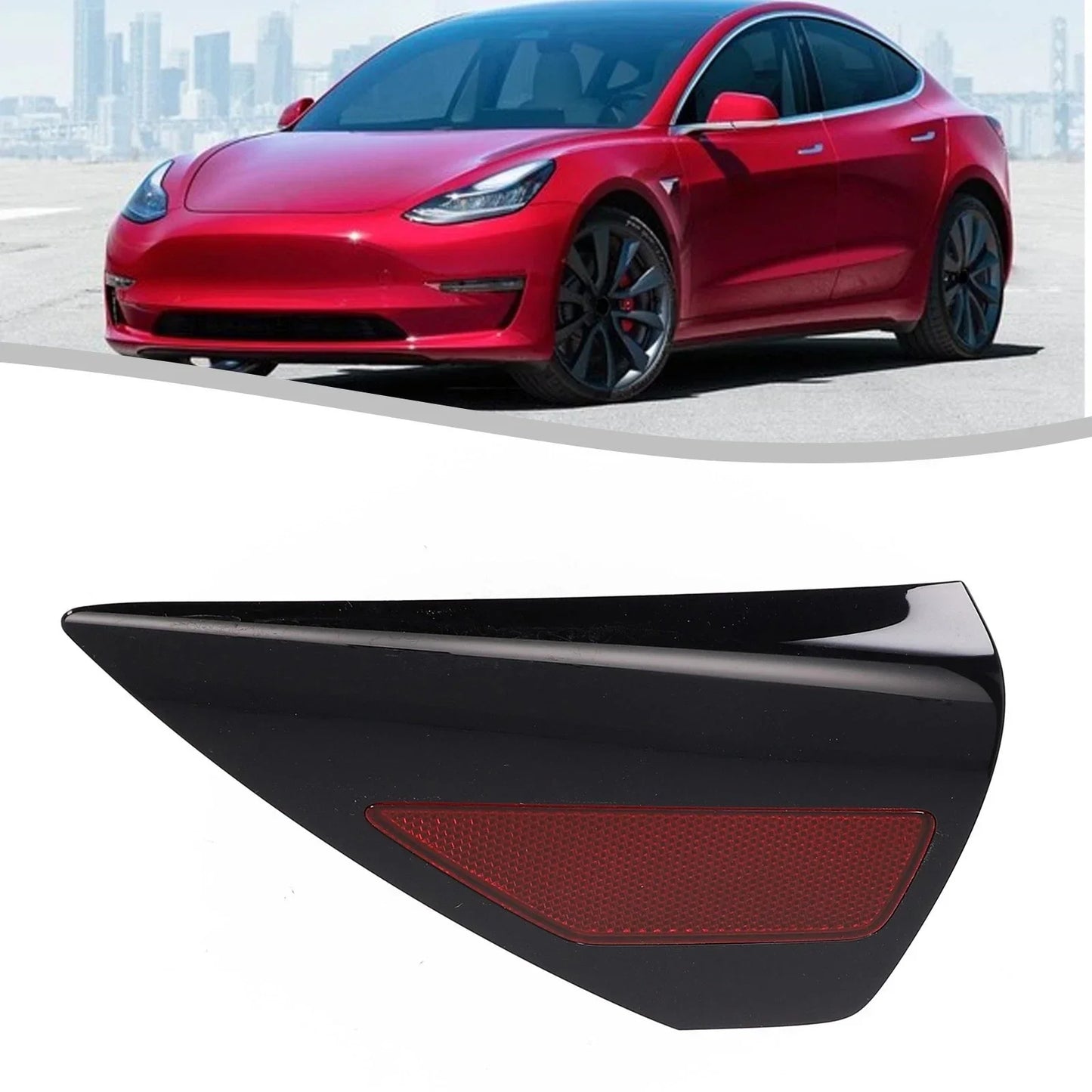 Left Driver Side Door Cover Reflector for Tesla Model 3 Y (2017–2023)