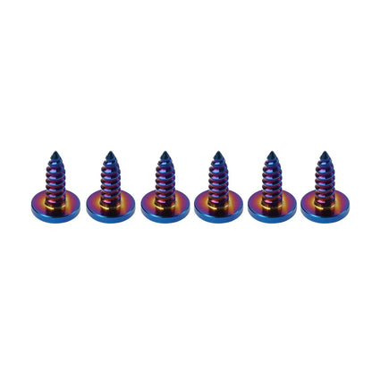 6 x M5x15mm Titanium Torx Head Self Tapping Screws for Fastening Blue