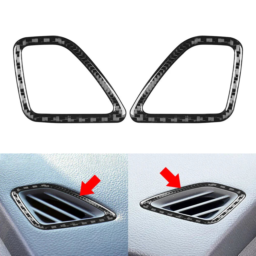 Carbon Black Dashboard Air Vent Outlet Cover Trim for Jeep Cherokee (14-23)