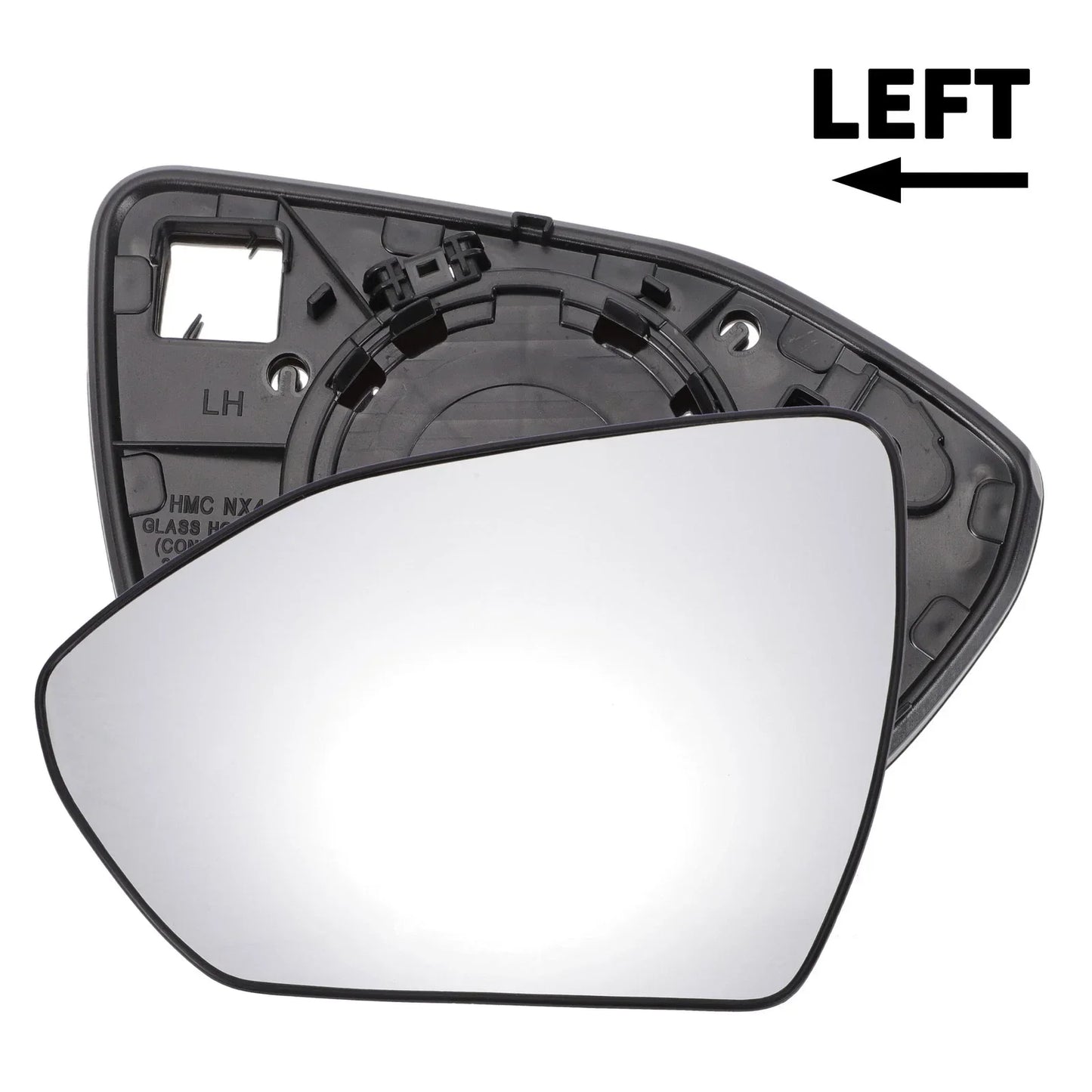 Left Side White Mirror Glass with Back for Hyundai Tucson (2022-2024)