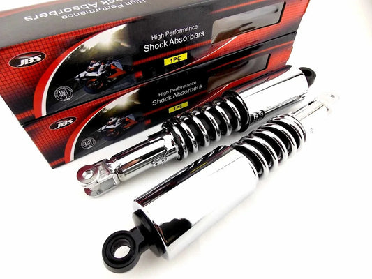 335mm JBS Black/Chrome Rear Shock Absorbers for Honda CB650