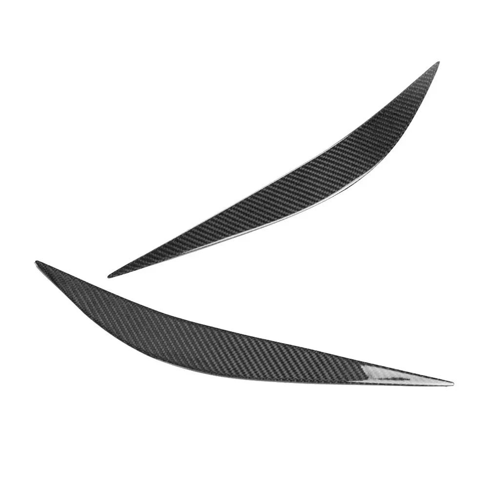 2x Carbon Fiber Headlight Eye Lid Styling for BMW M3 M4 (2014–2018)