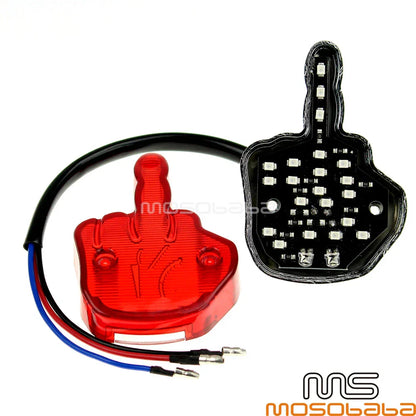 LED Tail Light Rear Brake License Plate Lamp Red Lens for Harley