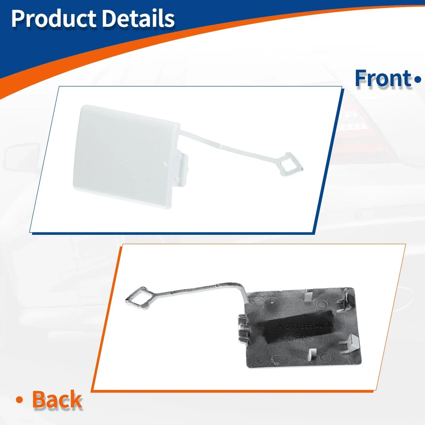 Front Car Bumper Tow Hook Cover for Mercedes-Benz E-Class (2003-2009)