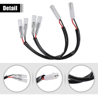 Motorcycle Turn Signal Cable Adapter Connector for Honda  2 x Pcs